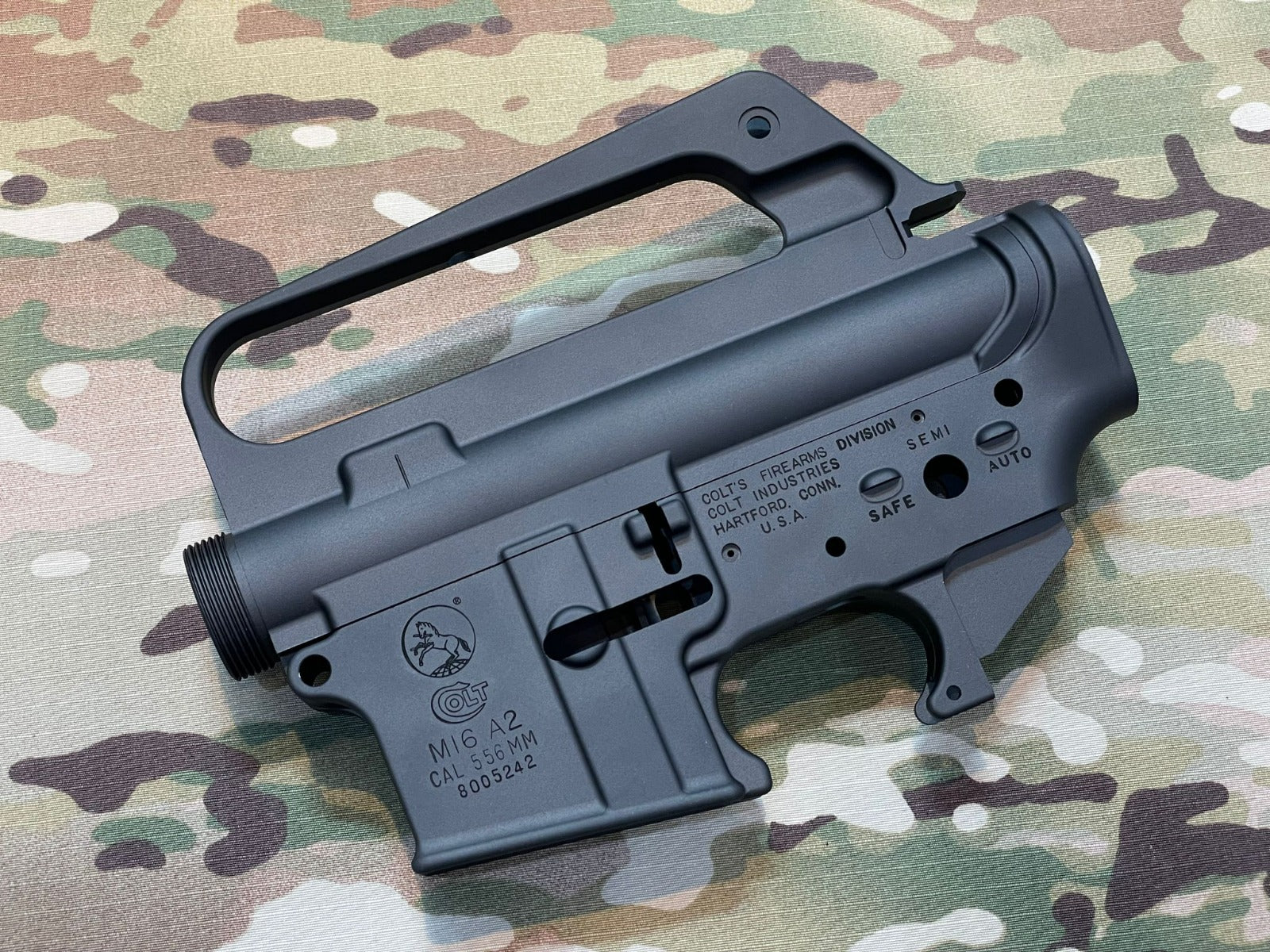 Angry Gun COLT M733 M16 A2 "HEAT MOVIE Version" CNC Upper & Lower Receiver for Marui TM MWS / MTR GBB ( Colt Licensed w/ Roll Marking Press )