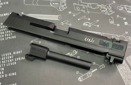 BOMBER CNC Aluminum USP Slide Set For TM SG-09R GBB Series ( Black / Silver )-Silver