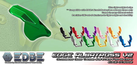 EDGE ALBATROSS V2 Aluminum Ambi Thumb Safeties for Marui TM Hi-Capa GBBP Series ( Version 2 ) -Silver