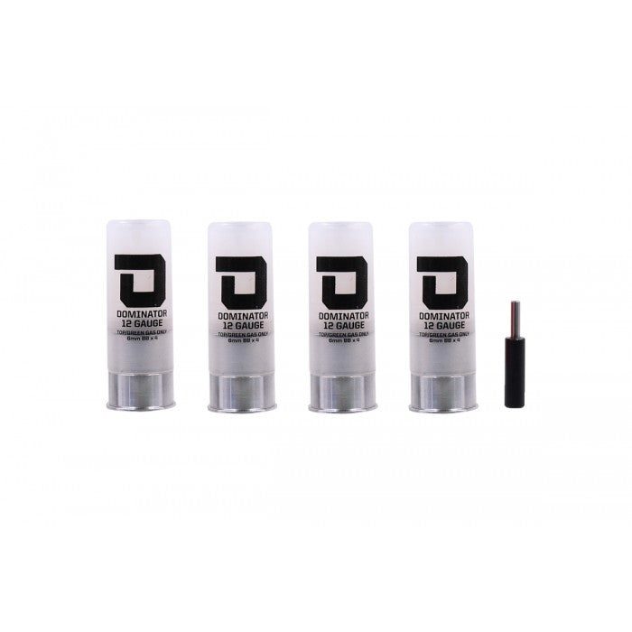 DOMINATOR™ 12 Gauge Gas Shotgun Shell Pack - White ( 4 Shells / Pack ) ( DM870 )