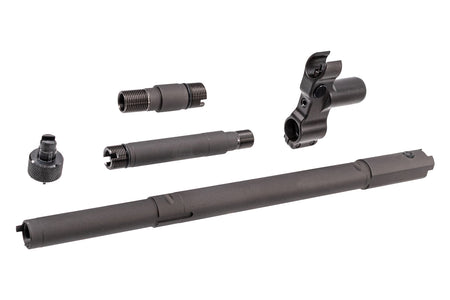 WII TECH CNC Aluminum RD Type Outer Barrel Set With Steel Front Sight Block For Marui TM AKM GBBR