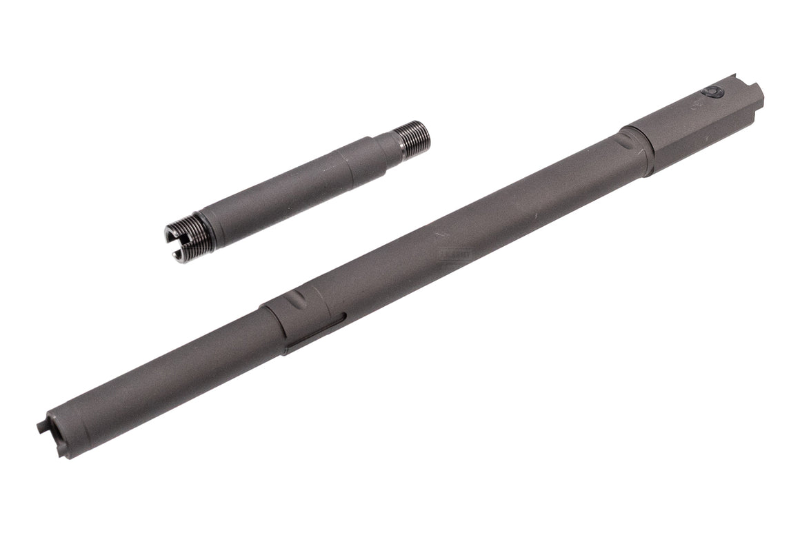 WII TECH CNC Aluminum RD Type Outer Barrel Set With Steel Front Sight Block For Marui TM AKM GBBR