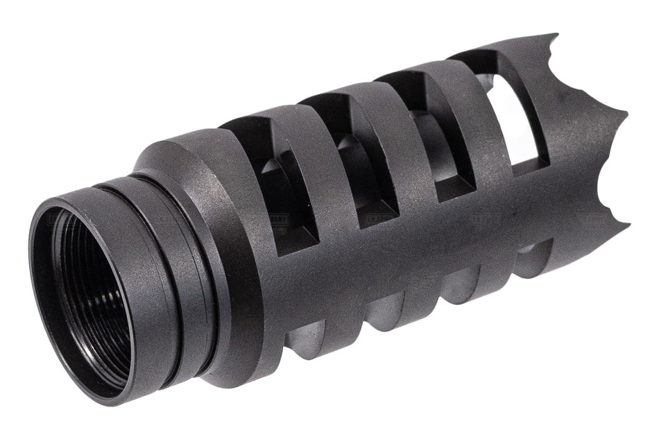 WII TECH CNC Steel Shark 2 Muzzle Break For Marui TM SAIGA 12 GBB Shotgun