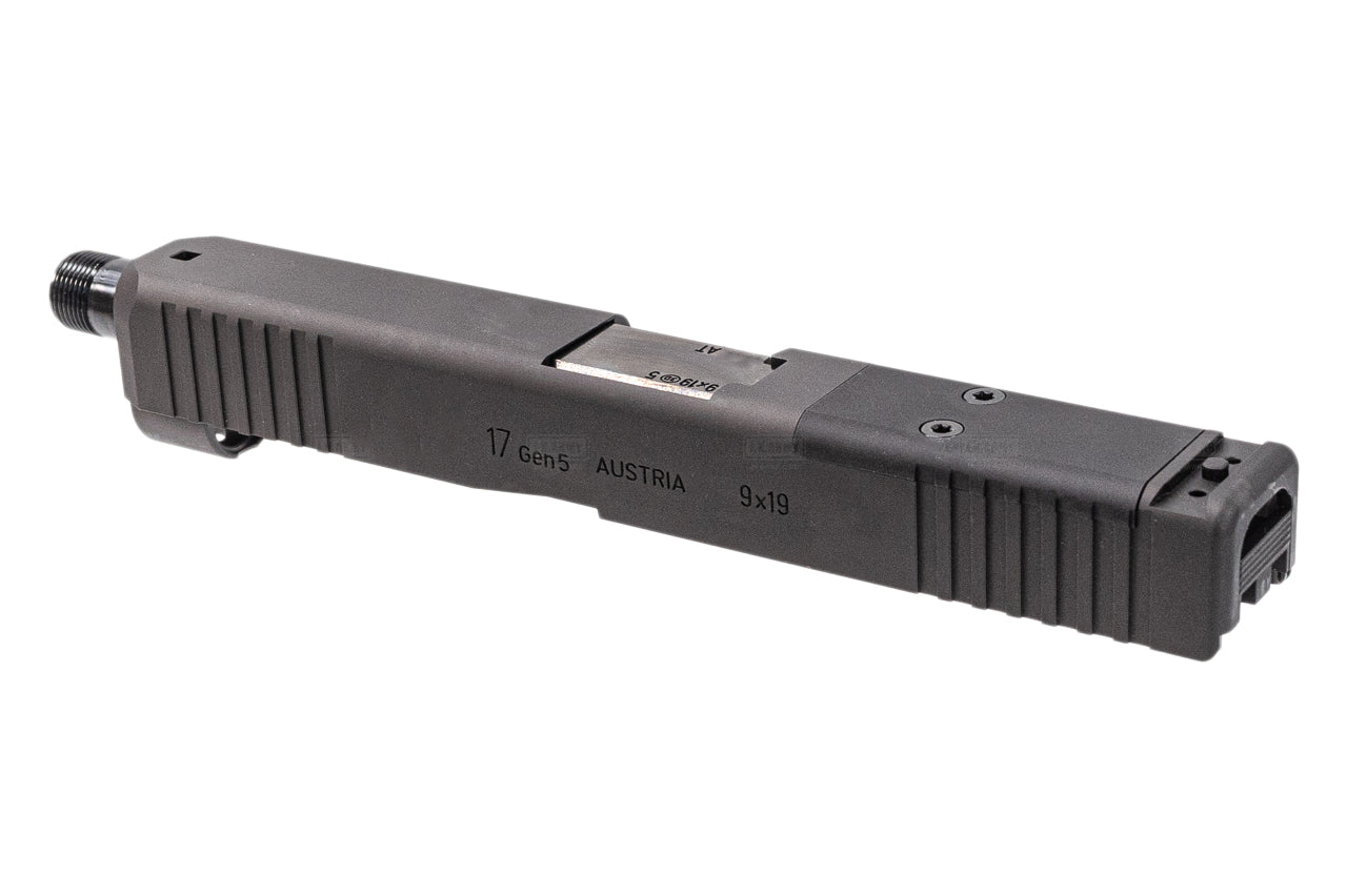 WII Tech CNC Aluminum Slide Set with Steel Threaded Barrel & Inner Barrel For Marui TM G17 G5 MOS GBBP