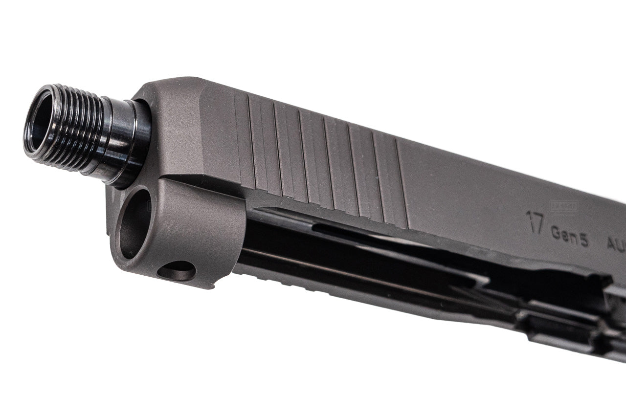 WII Tech CNC Aluminum Slide Set with Steel Threaded Barrel & Inner Barrel For Marui TM G17 G5 MOS GBBP