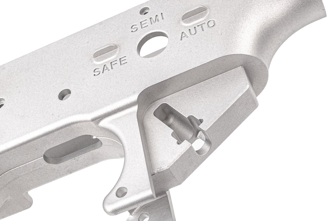 WII TECH CNC 6061-T6 Aluminum Blank MWS Lower Receiver For Marui TM MWS GBBR Series ( Silver )