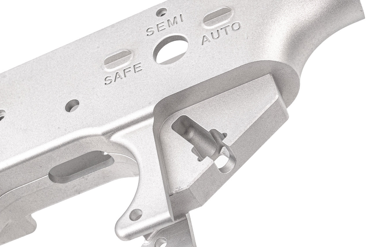WII TECH CNC 6061-T6 Aluminum Blank MWS Lower Receiver For Marui TM MWS GBBR Series ( Silver )