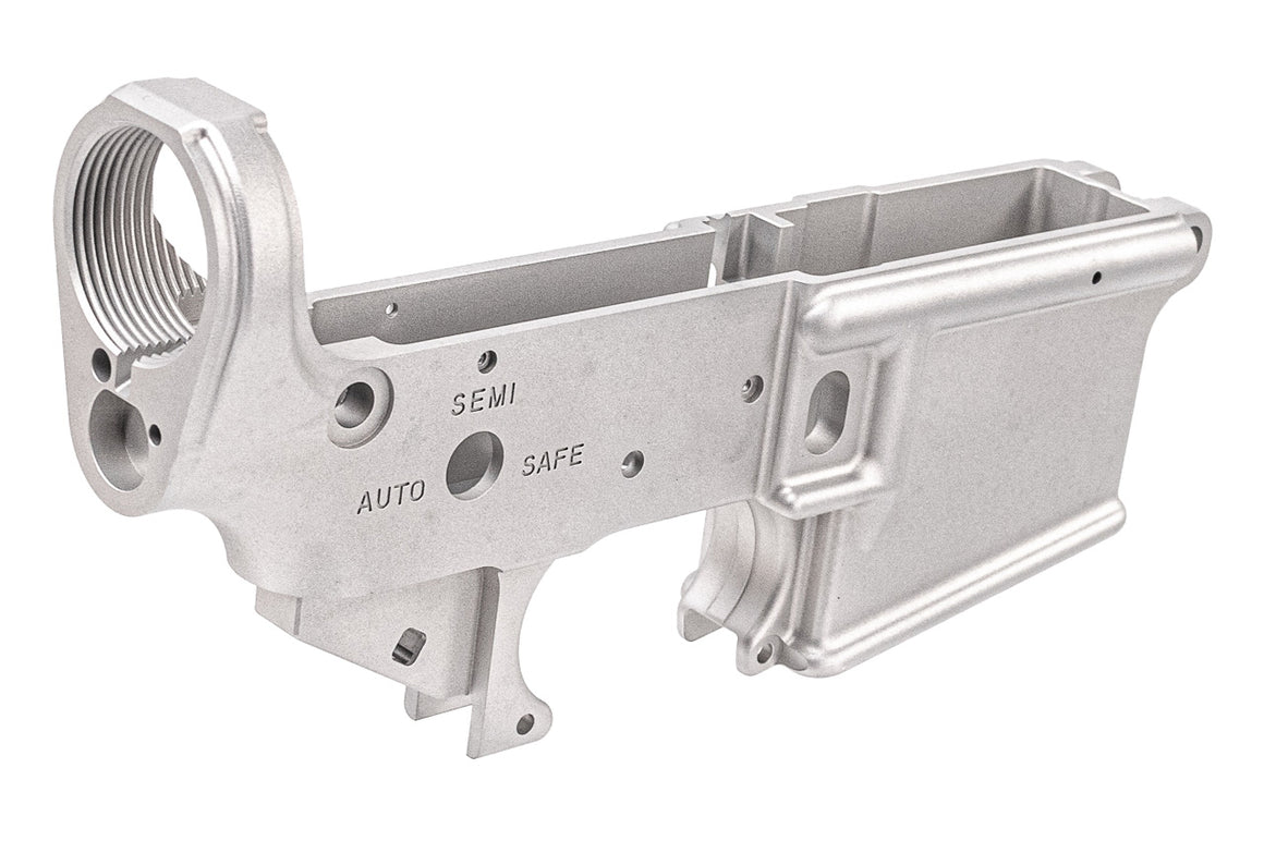 WII TECH CNC 6061-T6 Aluminum Blank MWS Lower Receiver For Marui TM MWS GBBR Series ( Silver )