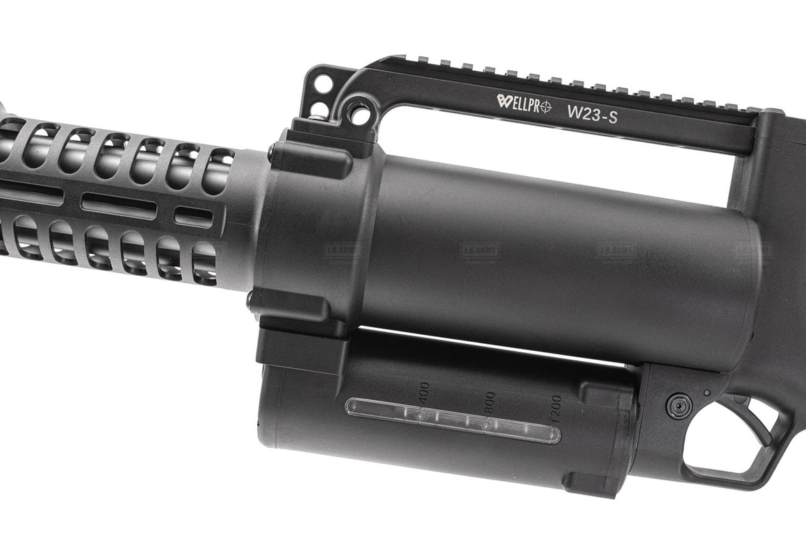 WELL PRO Micro M134 Chainsaw Electric Rotating Gatling Mini Vulcan AEG Airsoft